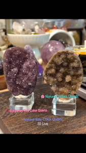 Natural Raw Color Quartz non-heat 100%天然颜色🍇 Burgundy-Red Color Quartz 天然酒红🍷彩晶🌸 Natural Yellow Quartz 💰天然黄彩晶