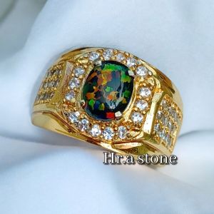 CINCIN BATU KALIMAYA BLACK OVAL FULL JARONG MINIMALIS