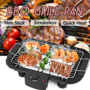 🔥READY STOCK🔥E-223 Superior quality of temperature controller Electric Smokeless Grill Barbeque Korean BBQ Pan Teppanyaki Cookware Set 2000W