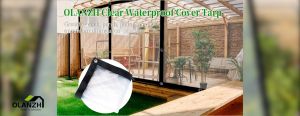 Plastik Terpal Bening Tebal / Tirai Plastik Transparan Outdoor / Penutup Gudang Gazebo Barang Dengan Tali