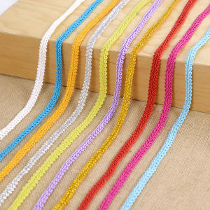 10Meters 8mm Multicolor Centipede Woven Sewing Lace Decor Ribbon DIY Crafts Home Party Decoration Fabric Curve Wedding Accessory