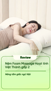 (Giao Hỏa Tốc HCM) Nệm Foam Massage Hoạt Tính Gấp 2 Việt Thành Cao Cấp Kháng Khuẩn Khử Mùi Chống Nấm Mốc Thoáng Khí Nâng Đỡ Cột Sống.