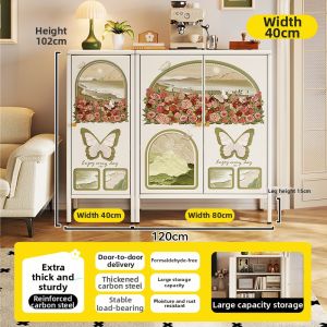 MEISD | Creamy Style Steel Storage Cabinet