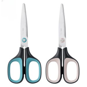 6058 Scissors 175mm Long Blade Paper Cutting Scissors Comfort Soft Grip Handle Craft Scissors Student Stationery Office Supplies