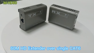60m HDMI Extender CAT6 Support 1080p 60m Extension as HDMI Splitter Transmitter Receiver for CCTV DV
