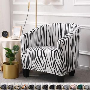 1pc Stretch Spandex Armchair Cover Anti-dirty Washable Seat Slipcover Single Relax Coffee Bar Chair Case for Living Room Office