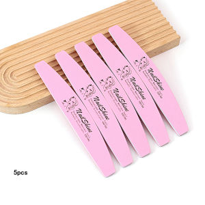 3/5pcs Pink Nail File 100/180 Grits Double Side Sanding Manicure Pedicure Tools Half-moon Nail Art Files Nails Care Tools
