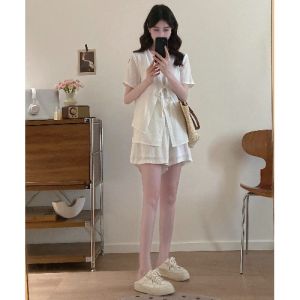 RELNLEX | Bộ Đồ Đi Làm Phong Cách Vintage Dễ Thương