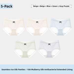 Nanjiren | Silk Breathable Antibacterial Underwear Thin For Summer Seam Free Womens Briefs