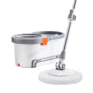 ชุดถังปั่นม๊อบ ถังปั่นแห้ง ถอดออกได้ ชุดถังปั่นไม้ม๊อบ Spin Mop  หมุนได้ 360 องศา ชุดถังปั่น รุ่นพลาสติก ม็อบถูพื้น ไม้ถูพื้นถังปั่นแถมผ้าม๊อบ