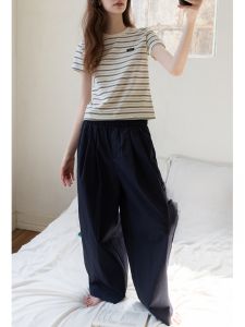 High Waist Simple Pleated Loose Quick Dry Casual Pants Women Summer New Straight Leg Wide Leg Casual Commuting Long Pants