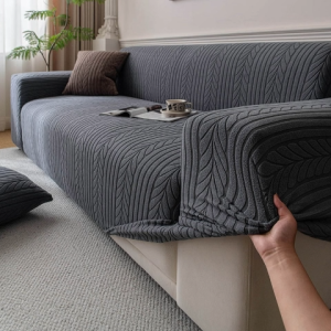 Plush Velvet Flexible Sofa Cover All Inclusive Full Wrap Fit All Seasons Wrinkle Free Suitable For Living Room Bedroom Protects From Stains Sofa Cover