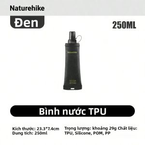 NatureHike | Bình Nước Gấp Gọn Naturehike 401-500ml Chất Liệu TPU Cấp Thực Phẩm Mềm Mại Có Ống Hút Dùng Cho Cắm Trại Đi Bộ Đường Dài Leo Núi Chạy Bộ Tiện Mang Theo