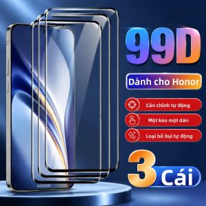 Bộ 3 Miếng Dán Bảo Vệ Màn Hình Kính Cường Lực Full Cover Cho Honor Magic 8 7 6 Pro 5 4 Lite X9a X9c HD Độ Nét Cao Chống Trầy Xước Chống Nước