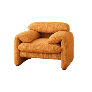 Relaxing Vintage Lamb Fur Armchair
