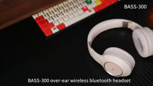 HEAVY BASS BASS-300 Adjustable Travel Portable Bluetooth V5.4 Stereo Surround Sound Foldable Type-C Charging Headphone