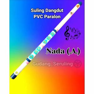 Suling dangdut nada A dari bahan pipa paralon PVC