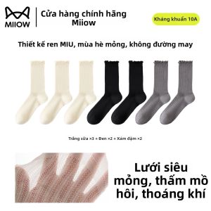 MiiOW | Vớ Mid-Calf Cotton Thoáng Khí cho Mùa Hè
