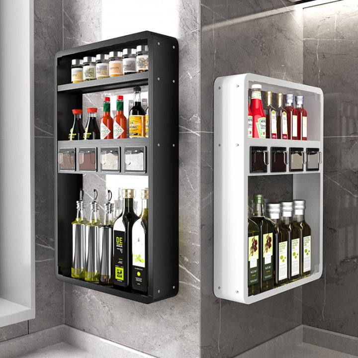 [COD] Spice Rack Wall Mounted Kitchen Organizer Rack Storage Hanging ...