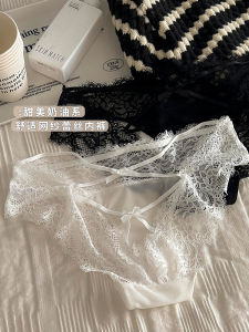 Pháp Gợi Cảm Ren Nữ Quần Lót Thấp Vòng Eo Chữ Thập Rỗng Ra Bikini Quần Hấp Dẫn Nâng Mông Tam Giác Nửa Độ Phủ Nữ