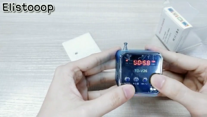 NEW COD Speaker Mini Bluetooth Super Bass Portable LCD Screen FM Radio TF Card Rechargeable TD-V26