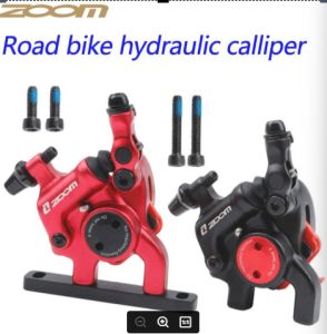 ZOOM Road Bike Brake Calliper Oil Hydraulic Disc Brake Pulling Brake Road Bike Aluminum Uni Body 2 Pistons Bicycle Brake Calliper Bicycle Accessories