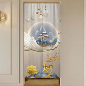 ผ้าคลุมประตูแบบห้องน้ำและห้องครัว สไตล์ใหม่จีน ผ้าฝ้ายลายมุ้ง สีสันสดใส โปร่งแสง บ้าน ห้องน้ำ ห้องนอน ห้องนั่งเล่น ห้องครัว