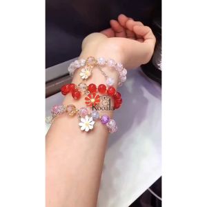 Gelang Manik Kristal Rumbai Berwarna Warni Gaya Korean Kreatif Wanita GW9