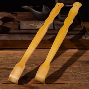 Bamboo Back Scratcher Massage Roller Long Wooden Body Large Stick Aid for Men & Women - Comfortable Back Itch Relief