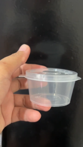 SKZ / TRIGEM 1oz 2oz 3oz 4oz HINGED CUPS 50PCS PER PACK SAUCE CUP
