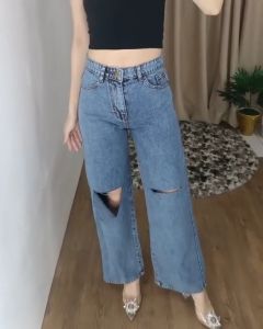 Celana Jeans Highwaist Kulot Sobek: Tips Memilih & Mengenakan