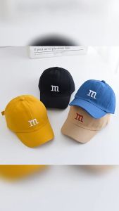 Letter M Embroidered Baby Baseball Cap Solid Color Snapback Hat Spring Casual Toddler Sun Hat