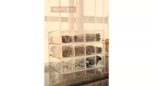Ready Stock Acrylic Storage Box - 4 Layer for Sunglasses/Spectacles/Makeup/Small Items