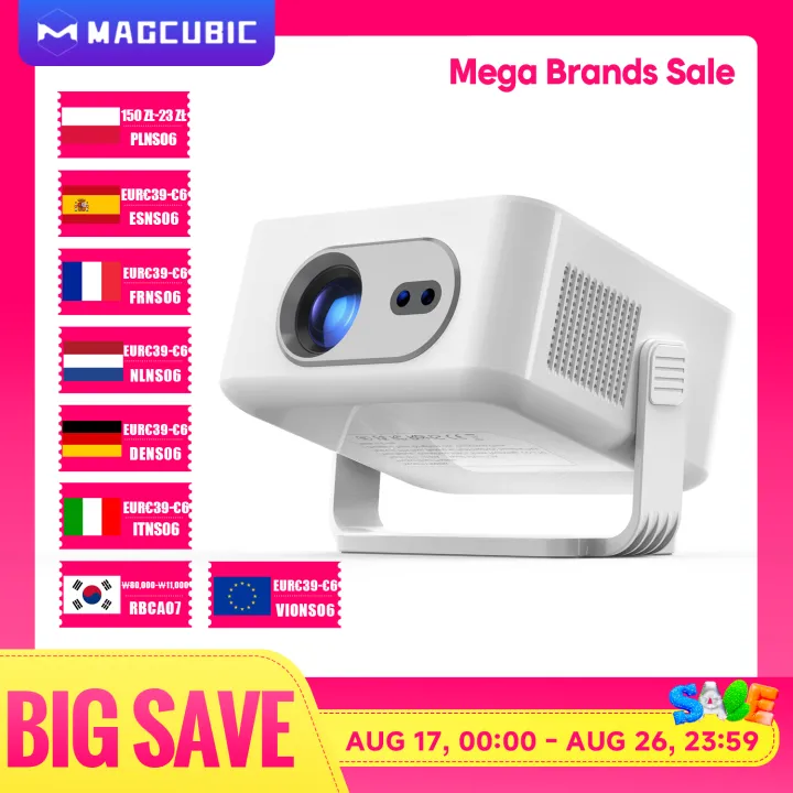 Magcubic | Magcubic Auto Focus Android 14 4K Projector 400ANSI 8K Native 720P HY300Max With Wifi6 BT5.4 Allwinner H726 Portable Outdoor