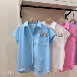 ATASAN FLORIST BORDIR POCKET SHIRT