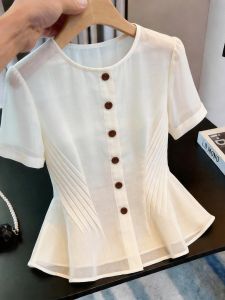 KUNAILIN | Fashion Luxe Style Button Sleeve Ladies Blouse