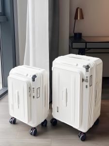 Explosion-Proof 30 Inch Checked Luggage Zipper Travel Suitcase Side Opening Large Capacity Deep Cargo 20 Pull Rod Suitcase