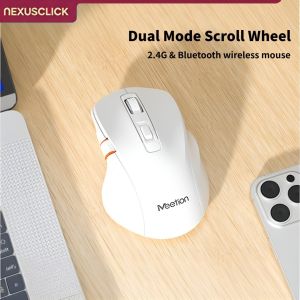 NexusClick Quiet Click Wireless Ergonomic Mouse Dual Mode 2.4G/BT 4 Adjustable DPI Long Battery Life for Home Dorm Laptop PC