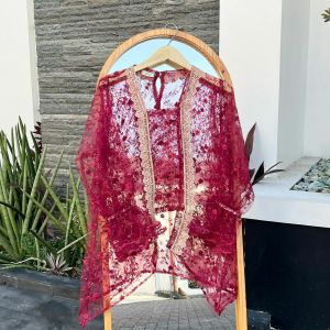 OUTER KEBAYA AUBREEY BAHAN TILLE TERMEWAH OUTER KONDANGAN KOREAN STYLE