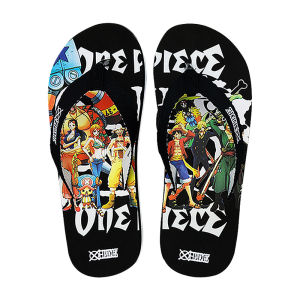 Bandai | One Piece Anime Flip Flops Luffy Pirate King Color Block Casual Fashion Slippers Korean Version Beach Minimalist Sandals Gifts