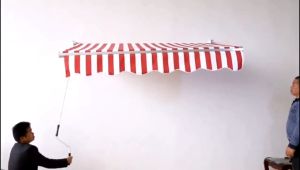 กันสาดปรับนได้,ด้นสาดพับเก็บได้,กันสาดพับได้ หมุนได้เอง ต้านทานลมระดับ 9 (สีไม่จางหาย )(อะไหล่ในการซ่อมฟรีตลอดอายุการใช้งาน)