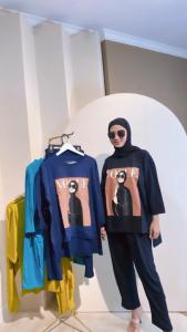 KAOS COMBED 24s WANITA / STELAN KAOS OVERSIZE COMBED 24S PREMIUM / ONE SET COMBED VIRAL / STELAN WANITA LAGI TREN / STELAN KAOS OVERSIZE WANITA TANGAN 7/8 BAHAN KATUN COMBED / STELAN WANITA DEWASA TERBARU / STELAN KAOS WANITA DEWASA CELANA PANJANG