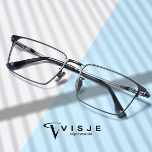 VISJE | Ultra Light Titanium Adjustable Diopter Large Fit Photochromic Near Vision Glasses