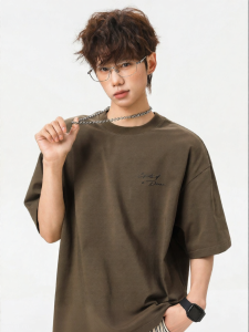 Wood soon | American Streetwear Letter Print Cotton Men T Shirt