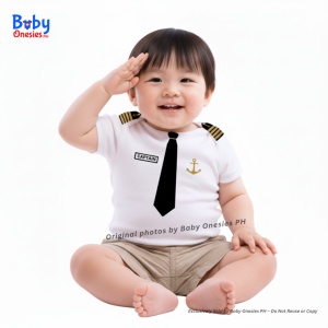 Baby Onesies PH Seaman Uniform Career Baby Onesie 0-12 months Newborn Baby Boy Girl Cotton  Nautical Marine Bodysuit