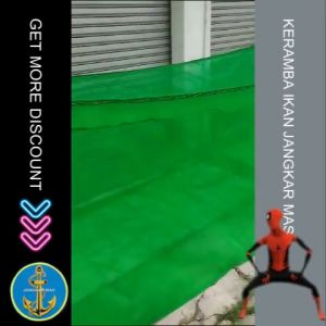 Jangkar Mas - Promo terbaru Keramba Ikan Waring Kasa Hijau siap pakai ukuran 4x1x1 dengan tutup sleting