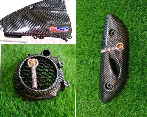 3PCS PAKET SCOOPY PRESTIGE KENALPOT FILTER KIPAS CARBON