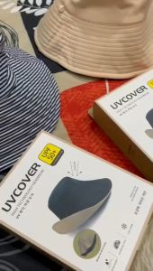 READY STOCK**UV Korean version trendy hat sunscreen sun hat UV渔夫帽女韩版潮日系纯色盆帽防晒遮阳帽男夏女款太阳帽子