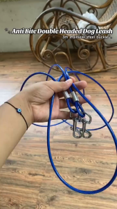 MAIYILAI Steel Dog Leash Secure Wire for Large Dog German Shepherd Rottweiler Durable Dog Harness