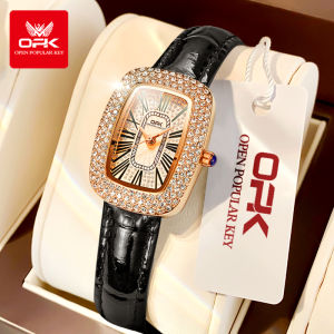 OPK resmi autentik jam tangan wanita elegan mewah terbaru 2025 anti air pelat jam berlian strap kulit hadiah untuk pacar cewek
